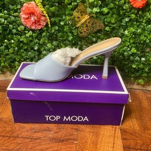 TOP MODA LIGHT BLUE MULES